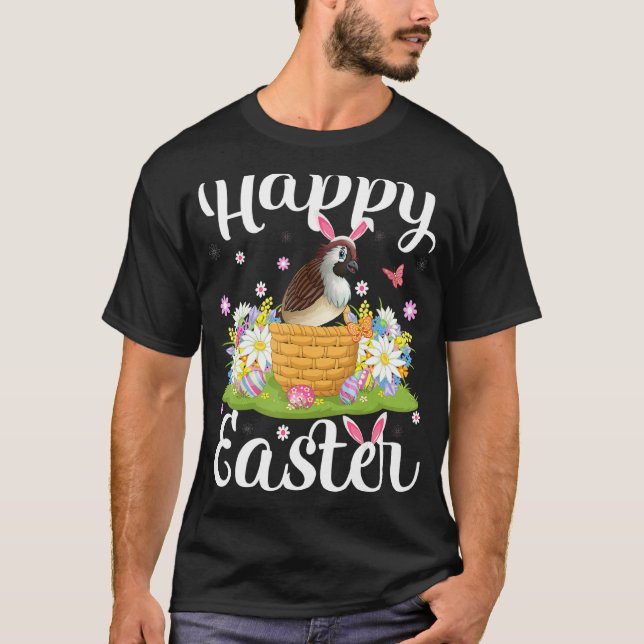 Camiseta Pássaros-Pássaros-Pássaros-Páscoa Caça Ao Ovo (Frente)