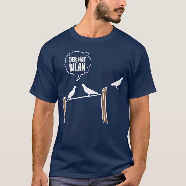 Camiseta Pássaros Pássaros Pássaros Pássaros Der Hat WLAN D (Frente)
