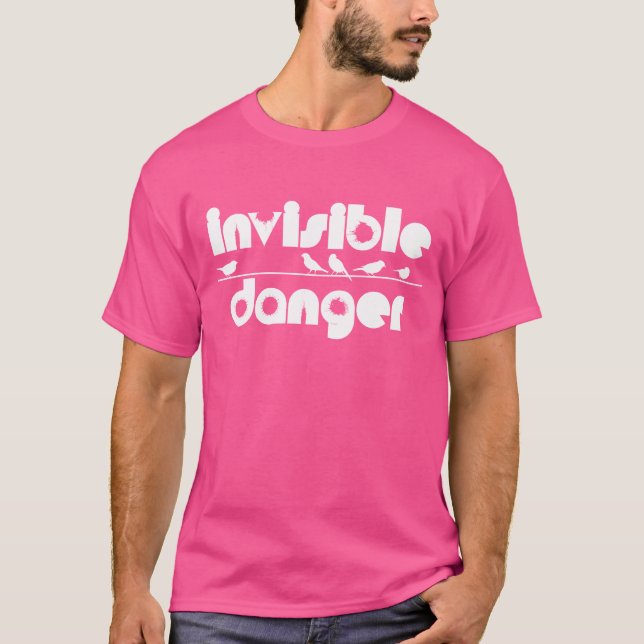 Camiseta Pássaros - Retrô de Perigo Invisível (Frente)