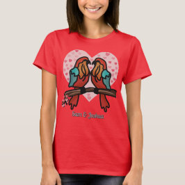 Camiseta Pássaros Românticos Minimalistas | Amor