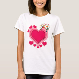 Camiseta Pássaros Românticos no Ramo Dia dos Namorados e Co