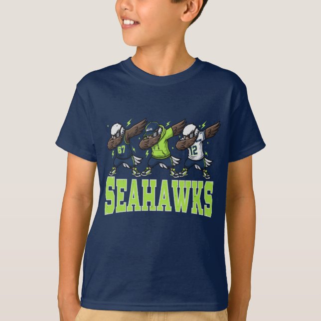 Camiseta Pássaros Seahawks Seattle Dabbing (Frente)