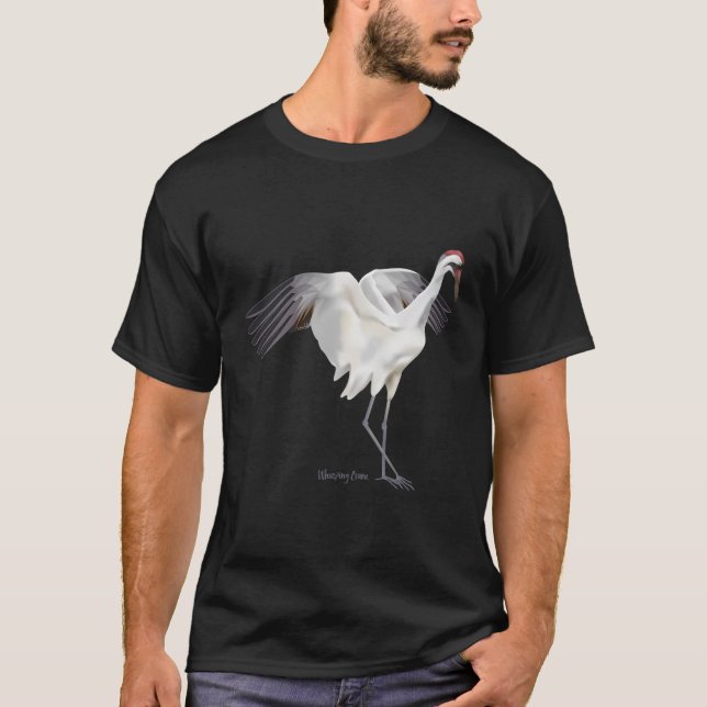 Camiseta Pássaros Selvagens Gráficas De Crane-Whoping (Frente)