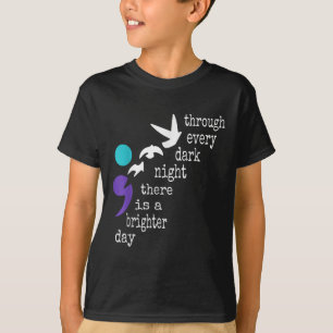 Camiseta Pássaros Semicolon Dão-se à Prevenção do Suicídio