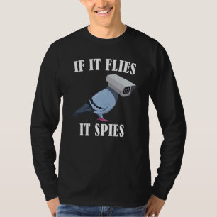 Camiseta Pássaros Spie Conspiração Piada Memória