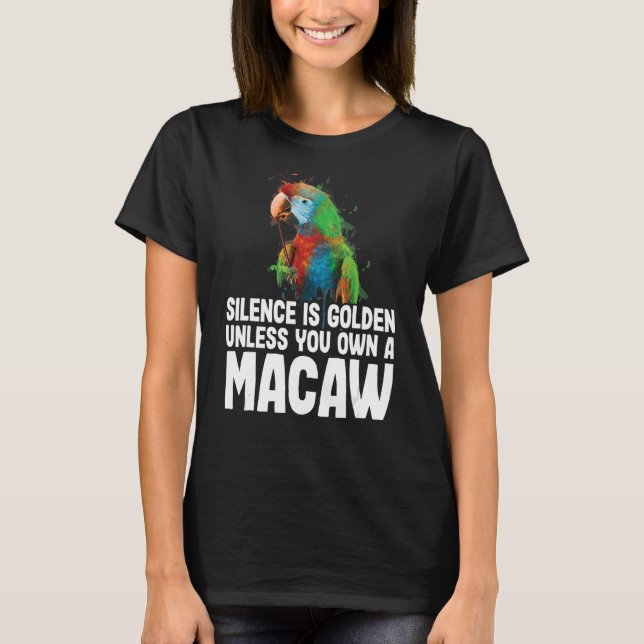 Camiseta Pássaros Tropicais Coloridos de Macaw (Frente)