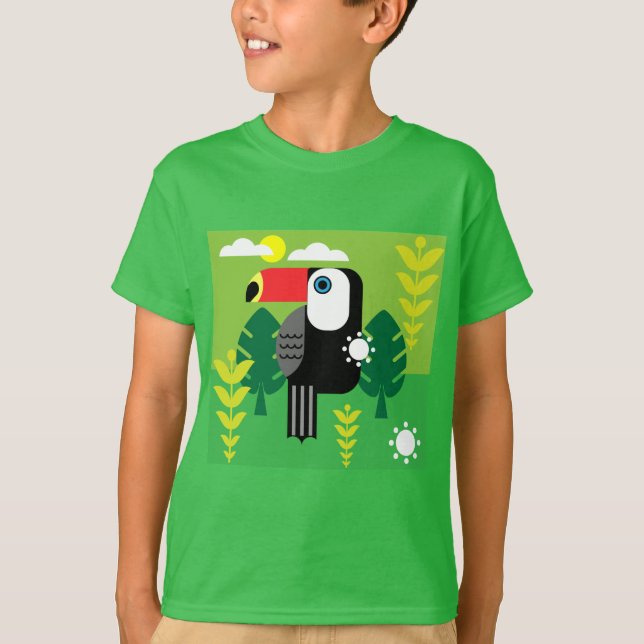 Camiseta Pássaros tropicais tucanos (Frente)