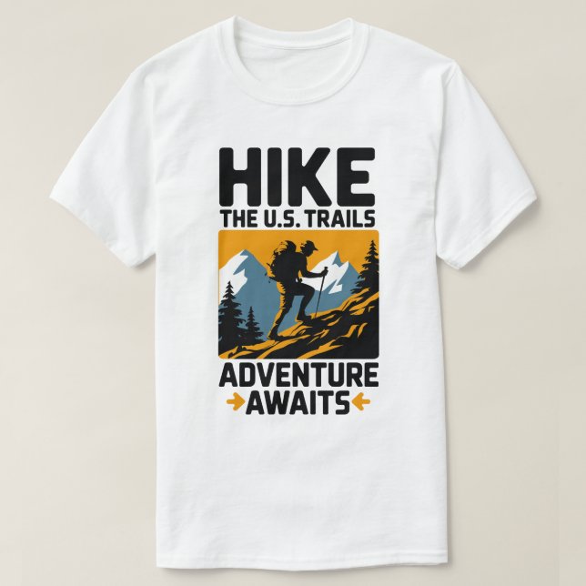 Camiseta Passe a empresa americana Trails Adventure Aguarda (Frente do Design)