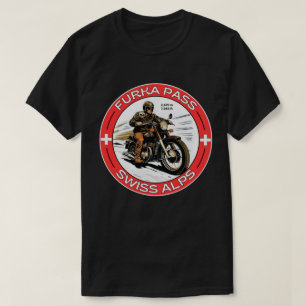 Camiseta passe furka - estrada de passagem de montanha suíç