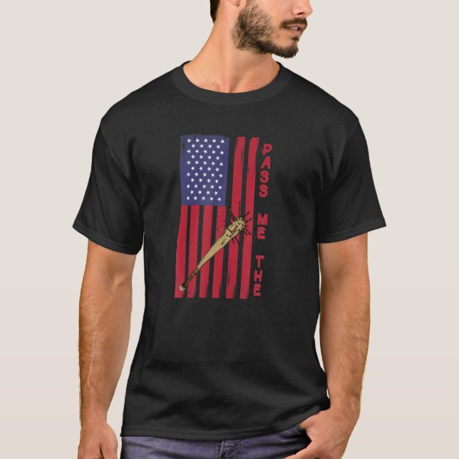 Camiseta Passe-Me O Bat Do Baseball (Frente)
