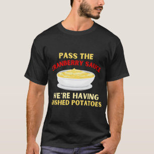 Camiseta Passe no T-Shir de Ação de Graças Engraçado Molho