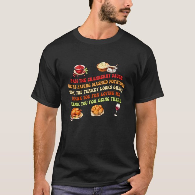 Camiseta Passe o Molho de Cranberry, Batata Purê. (Frente)