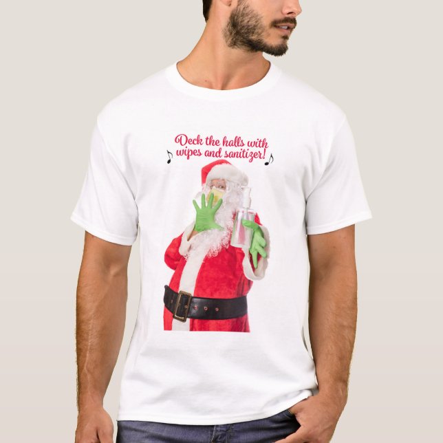 Camiseta Passe os corredores com arcos e Papais noeis de sa (Frente)