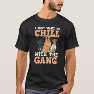 Camiseta Passeador de Cães Babá Treinador Sentado Relaxa Co