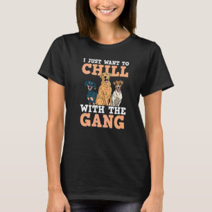 Camiseta Passeador de Cães Babá Treinador Sentado Relaxa Co