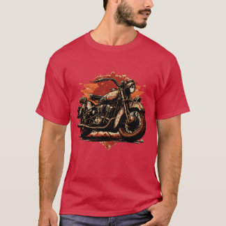 Camiseta Passeando com Estilo Aventuras de Moto Antiga garo