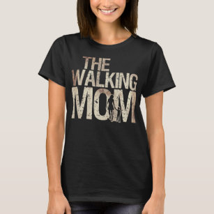 Camiseta Passeando Mãe Zombie Mulher E Dia de as mães