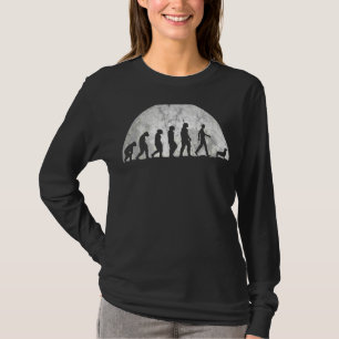 Camiseta Passear A Evolução Do Cão Do Homem Dachshund