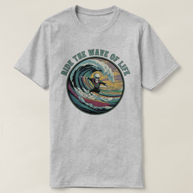 Camiseta Passear a onda da vida (Frente do Design)
