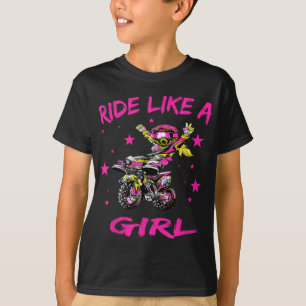 Camiseta Passear como uma moça de moto de motocross