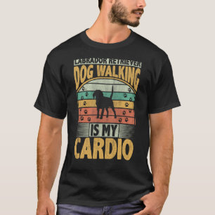 Camiseta Passear o Cão Labrador Retriever é meu Cardio Cão