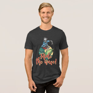 Camiseta Passear pela onda - Teto do esqueleto do Surf retr