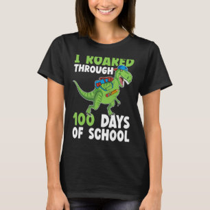 Camiseta Passei 100 Dias De Dinossauro Escolar 100