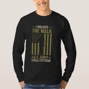 Camiseta Passei A Passear A Mulher Orgulhosa Veterana Ameri