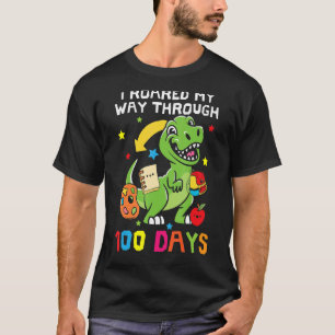 Camiseta Passei Por 100 Dias De Dinosau Escolar