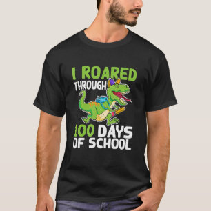 Camiseta Passei Por 100 Dias De Dinossauro Da Escola Feliz