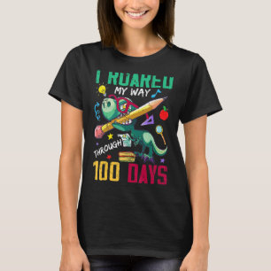 Camiseta Passei Por 100 Dias De Dinossauro Rex Para