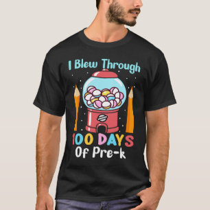 Camiseta Passei por 100 dias de pré K feliz 100º dia