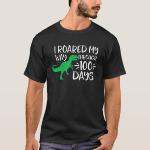 Camiseta Passei Por 100 Dias Dinossauro T Rex Fo