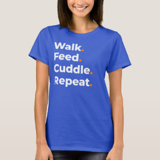 Camiseta Passeie Alimente Abrace Repita Design Amante de Ca