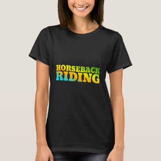 Camiseta Passeio a Cavalo Projetado Com Cores da Natureza