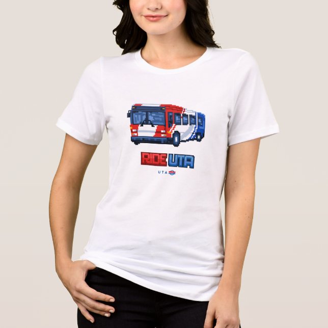 Camiseta Passeio de 8 bits no ônibus da UTA (Frente)