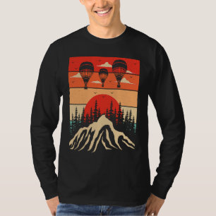 Camiseta Passeio de Balão de Ar Quente Retro Balões Piloto
