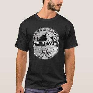 Camiseta Passeio de bicicleta Col de Vars francês Alpes
