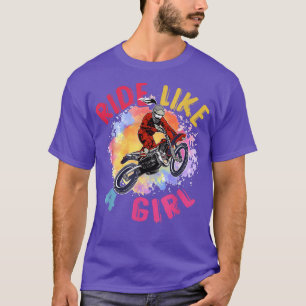 Camiseta Passeio De Bicicleta Como Uma Rapariga Motocross D