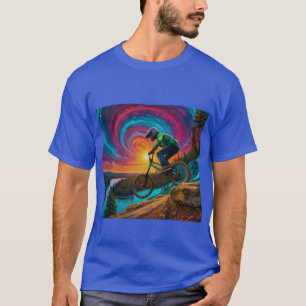 Camiseta Passeio de BMX Descendo uma Encosta por uma Flores