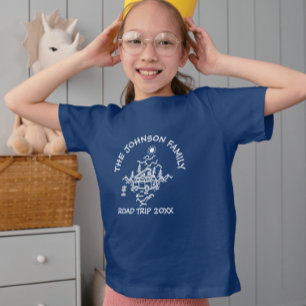 Camiseta Passeio de Carro da Família Personalizado Floresta