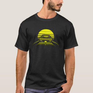 Camiseta Passeio de Carro Retro ao Pôr do Sol | Estrada de 