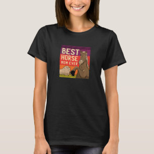 Camiseta Passeio de Cavalo Feminino Melhor Mãe Equestre Cav