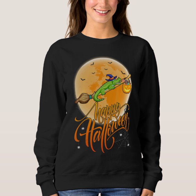 Camiseta Passeio de Crocodilo Bruxa Espingarda Vintage Croc (Frente)