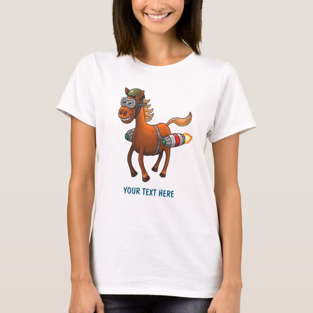 Camiseta Passeio de Foguete do Pônei (Frente)