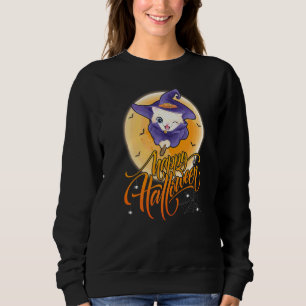 Camiseta Passeio de Gatinho Bruxa com Espingarda Vintage Ga