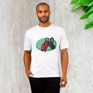 Camiseta Passeio de Montanha-Russa Colorido Vermelho
