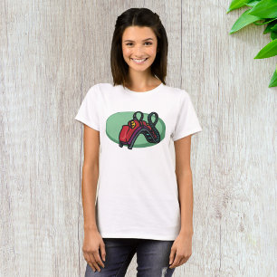 Camiseta Passeio de Montanha-Russa Colorido Vermelho