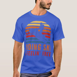 Camiseta Passeio de Moto de Neve Retro Esqui e Sentindo-se 