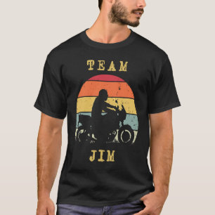 Camiseta Passeio de motoqueiro de motocicleta Jim vintage r